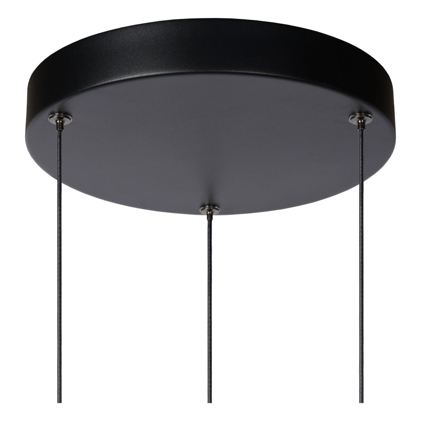 Lucide 24402/15/30 - LED prigušivač luster na užetu MARGARY 3xLED/4W/230V crna