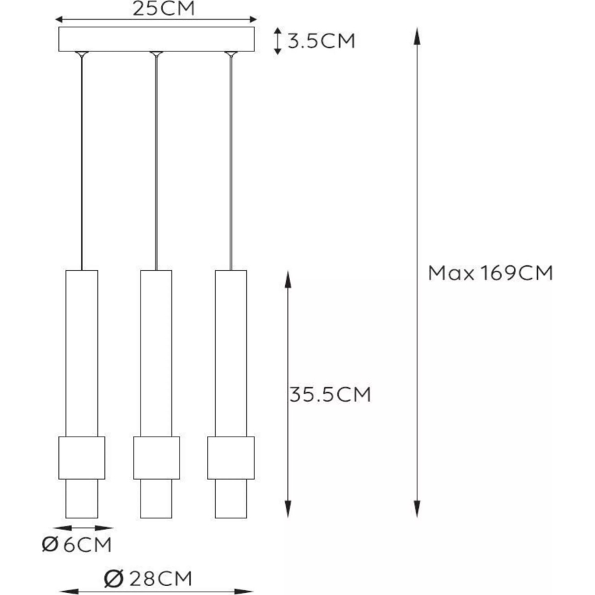Lucide 24402/15/96 - LED prigušivački luster na užetu MARGARY 3xLED/4W/230V mesing