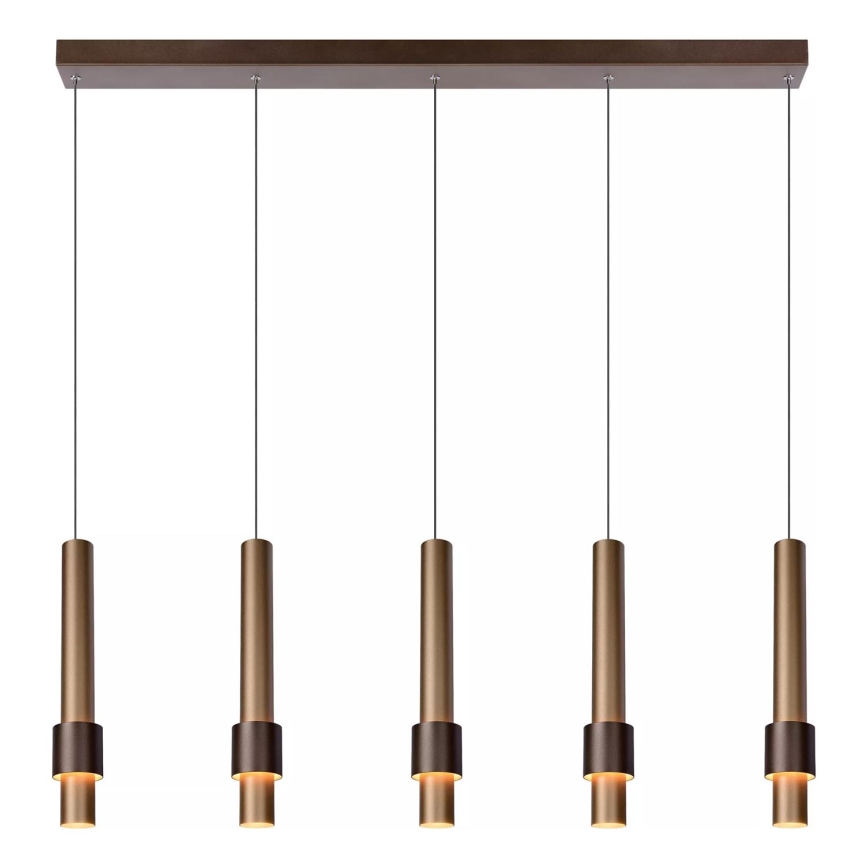 Lucide 24402/30/96 - LED Prigušivi luster na sajli MARGARY 5xLED/4,2W/230V mesing