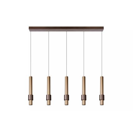 Lucide 24402/30/96 - LED Prigušivi luster na sajli MARGARY 5xLED/4,2W/230V mesing