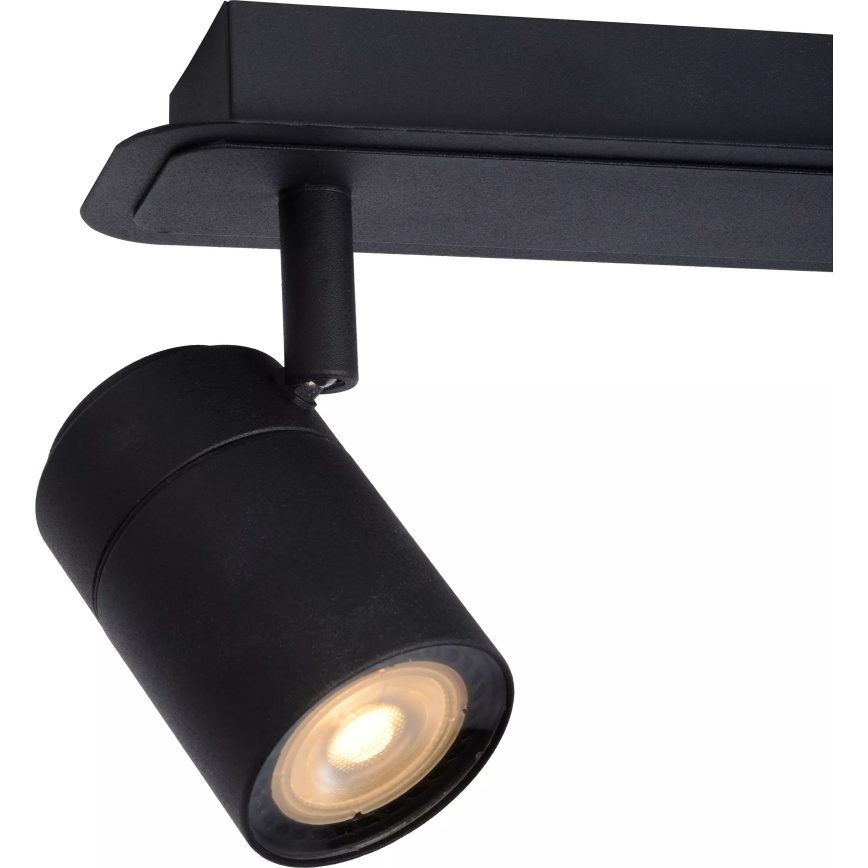 Lucide 26958/15/30 - LED Prigušiva kupaonska reflektorska svjetiljka LENNERT 3xGU10/5W/230V IP44 crna