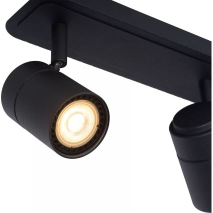 Lucide 26958/15/30 - LED Prigušiva kupaonska reflektorska svjetiljka LENNERT 3xGU10/5W/230V IP44 crna
