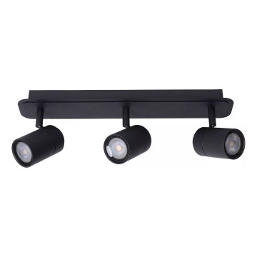 Lucide 26958/15/30 - LED Prigušiva kupaonska reflektorska svjetiljka LENNERT 3xGU10/5W/230V IP44 crna