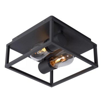 Lucide 27100/02/30 - Stropna svjetiljka za kupaonicu CARLYN 2xE14/6W/230V IP54 crna