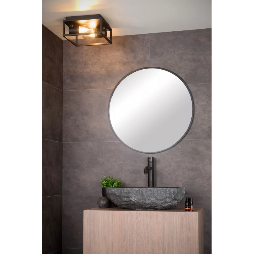 Lucide 27100/02/30 - Stropna svjetiljka za kupaonicu CARLYN 2xE14/6W/230V IP54 crna