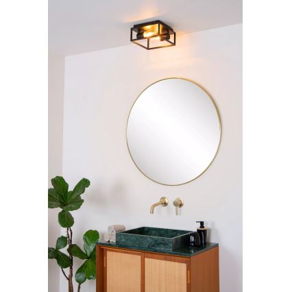 Lucide 27100/02/30 - Stropna svjetiljka za kupaonicu CARLYN 2xE14/6W/230V IP54 crna