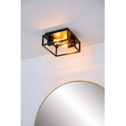 Lucide 27100/02/30 - Stropna svjetiljka za kupaonicu CARLYN 2xE14/6W/230V IP54 crna
