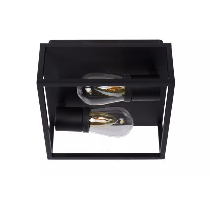 Lucide 27100/02/30 - Stropna svjetiljka za kupaonicu CARLYN 2xE14/6W/230V IP54 crna
