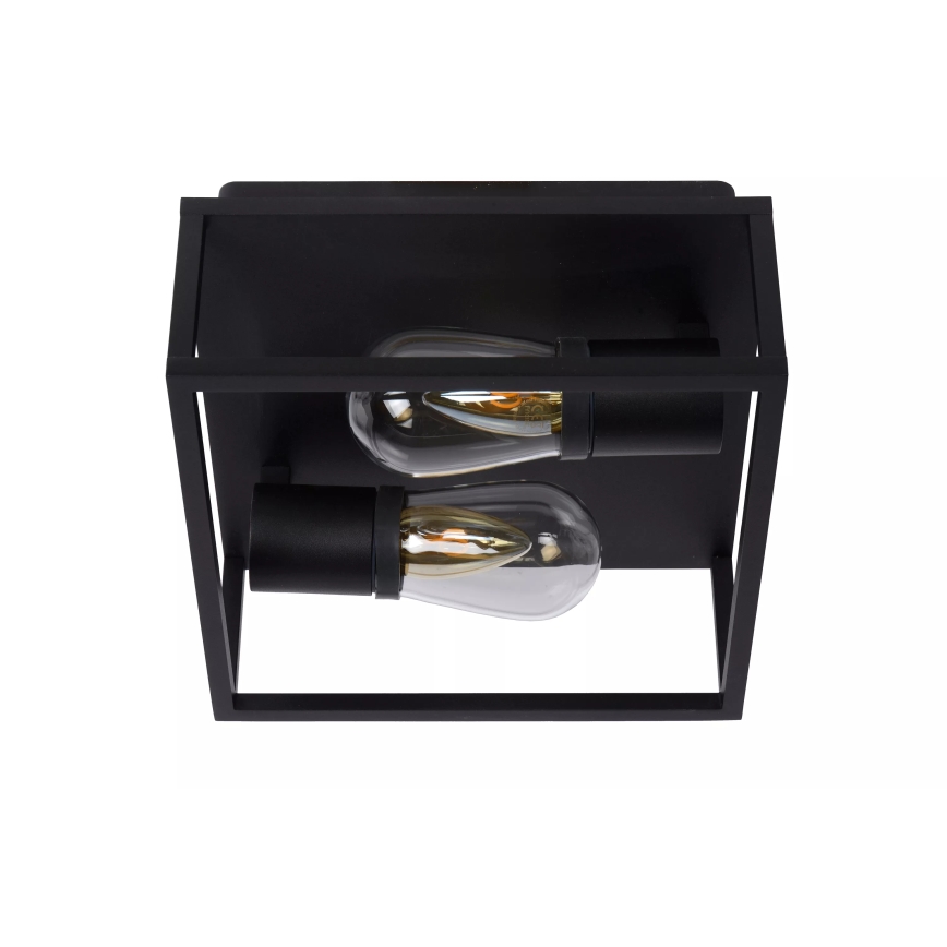 Lucide 27100/02/30 - Stropna svjetiljka za kupaonicu CARLYN 2xE14/6W/230V IP54 crna