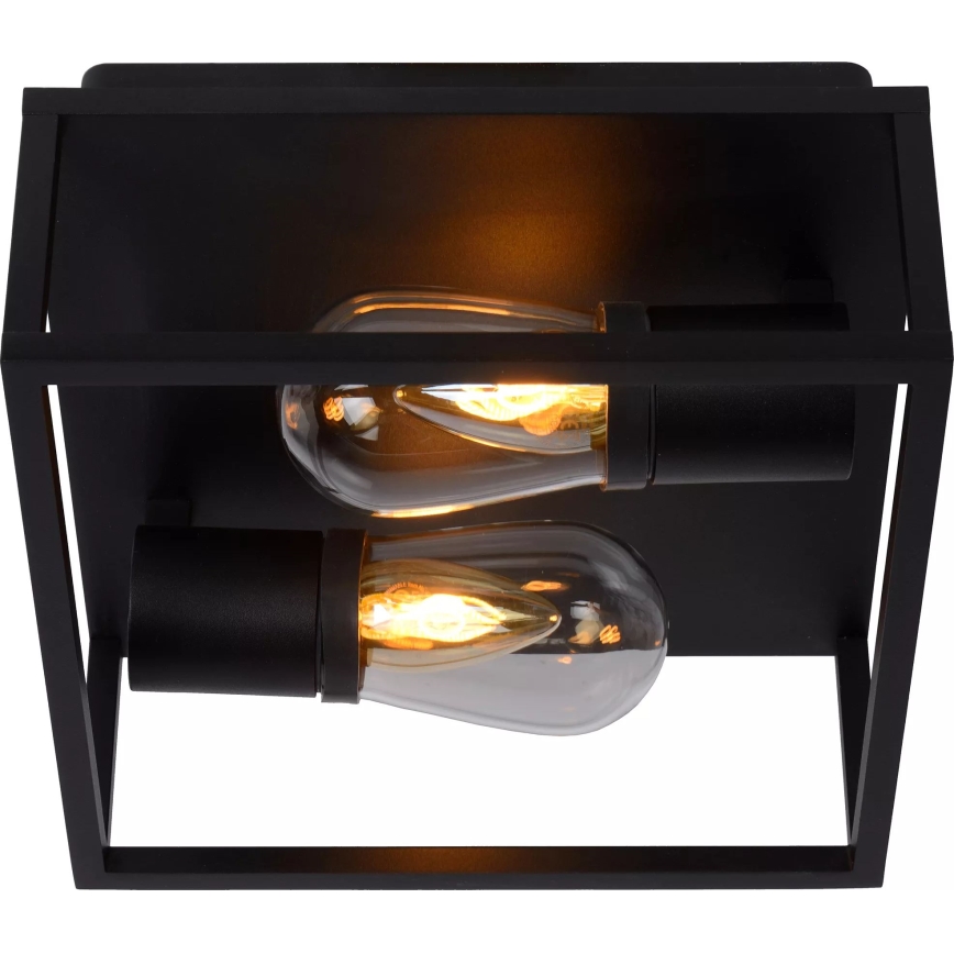 Lucide 27100/02/30 - Stropna svjetiljka za kupaonicu CARLYN 2xE14/6W/230V IP54 crna