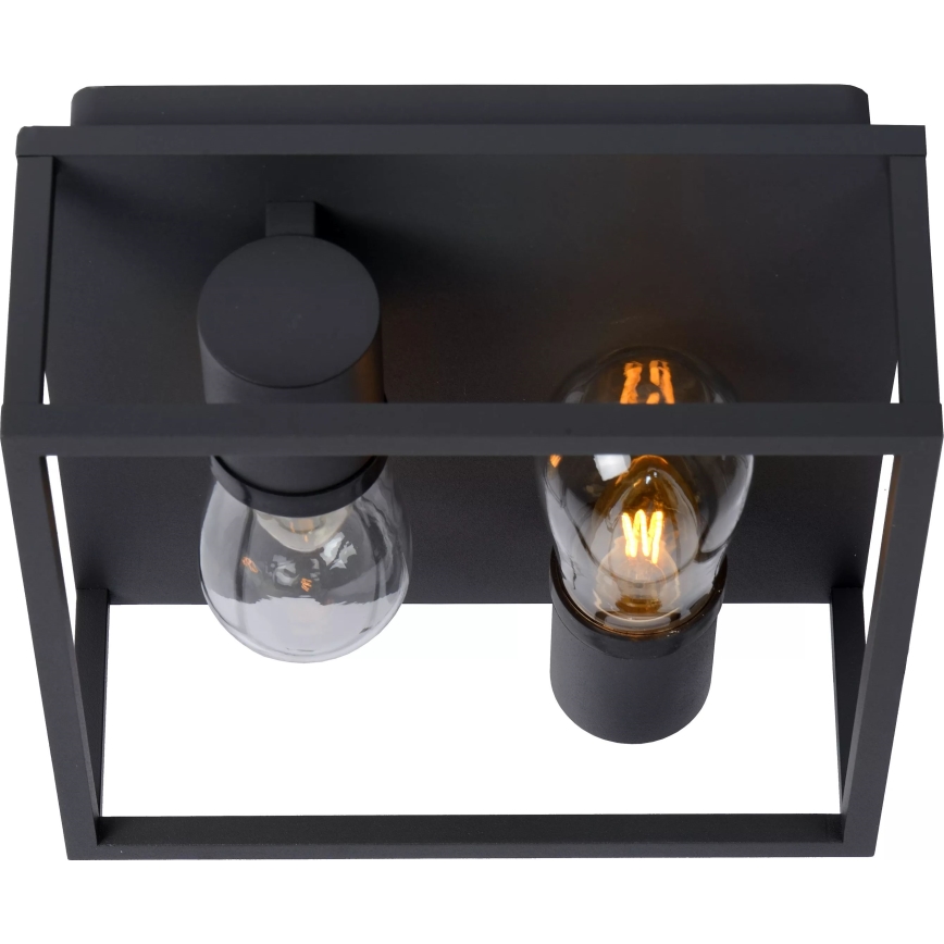 Lucide 27100/02/30 - Stropna svjetiljka za kupaonicu CARLYN 2xE14/6W/230V IP54 crna