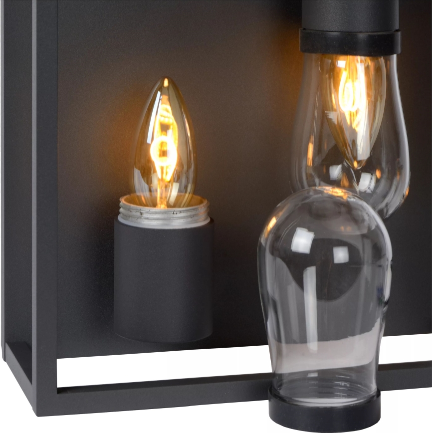 Lucide 27100/02/30 - Stropna svjetiljka za kupaonicu CARLYN 2xE14/6W/230V IP54 crna