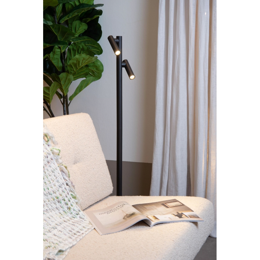 Lucide 27703/04/30 - LED Prigušiva dodirna vanjska lampa ANTRIM 2xLED/2,2W/4V 400 mAh IP54 crna