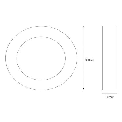 Lucide 28116/18/30 - LED Prigušiva stropna svjetiljka za kupaonicu BRICE LED/12W/230V pr. 18 cm IP44 crna
