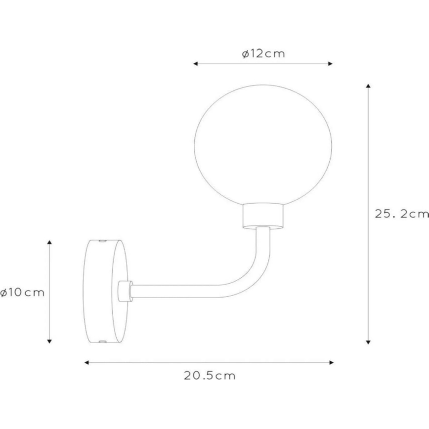Lucide 30265/01/30 - Zidna lampa za kupaonicu BEREND 1xG9/33W/230V IP44 crna