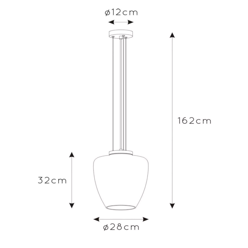 Lucide 30473/28/65 - Luster na sajli FLORIEN 1xE27/60W/230V crna