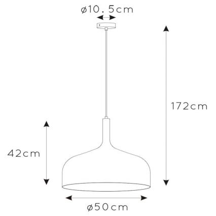 Lucide 30483/50/33 - Luster na sajli ROZALLA 1xE27/60W/230V zelena