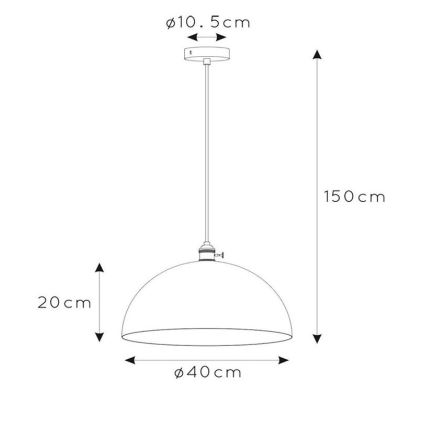 Lucide 30485/40/41 - Luster na sajli MARNE 1xE27/60W/230V bež