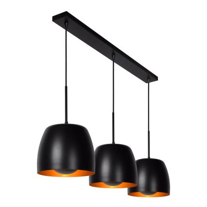 Lucide 30488/03/30 - Luster na sajli NOLAN 3xE27/40W/230V crna