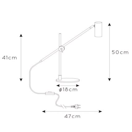 Lucide 30672/01/30 - Stolna lampa PHILINE 1xGU10/5W/230V