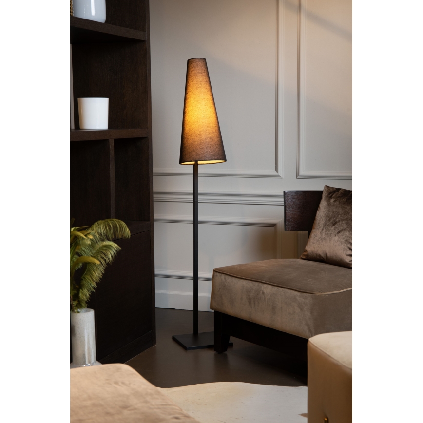 Lucide 30795/81/30 - Podna lampa GREGORY 1xE27/60W/230V crna