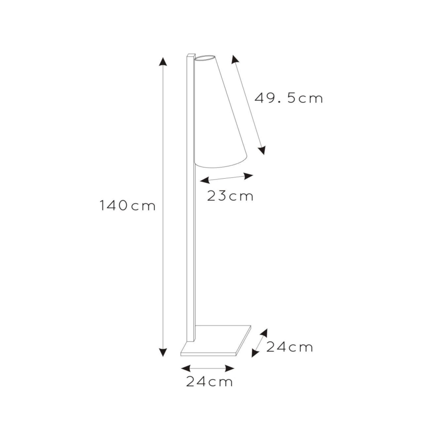 Lucide 30795/81/30 - Podna lampa GREGORY 1xE27/60W/230V crna