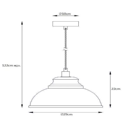Lucide 34400/29/38 - Viseća svjetiljka ISLA 1xE14/40W/230V kremasta