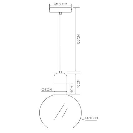 Lucide 34438/20/65 - Luster na sajli JULIUS 1xE27/40W/230V