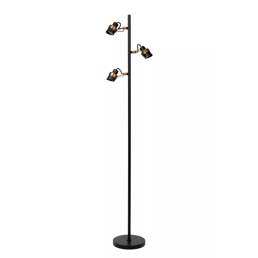 Lucide 34744/03/30 - Podna lampa TUNDRAN 3xGU10/5W/230V crna