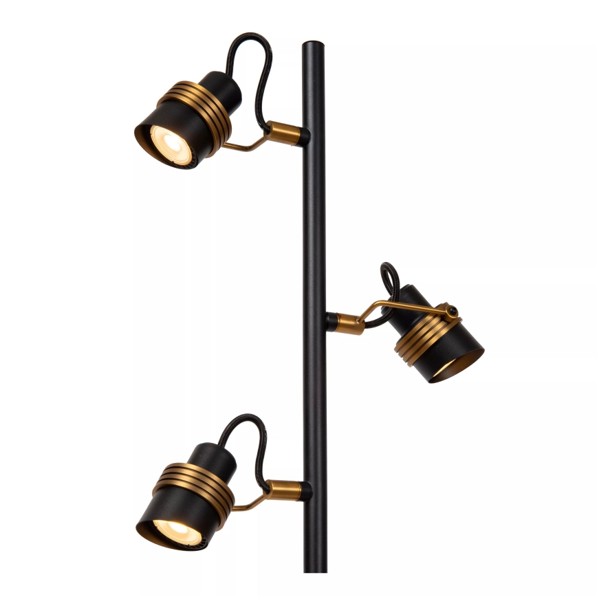Lucide 34744/03/30 - Podna lampa TUNDRAN 3xGU10/5W/230V crna