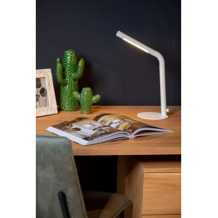 Lucide 36612/04/31 - LED Prigušiva stolna lampa na dodir GILLY LED/3W/230V 4000 mAh bijela