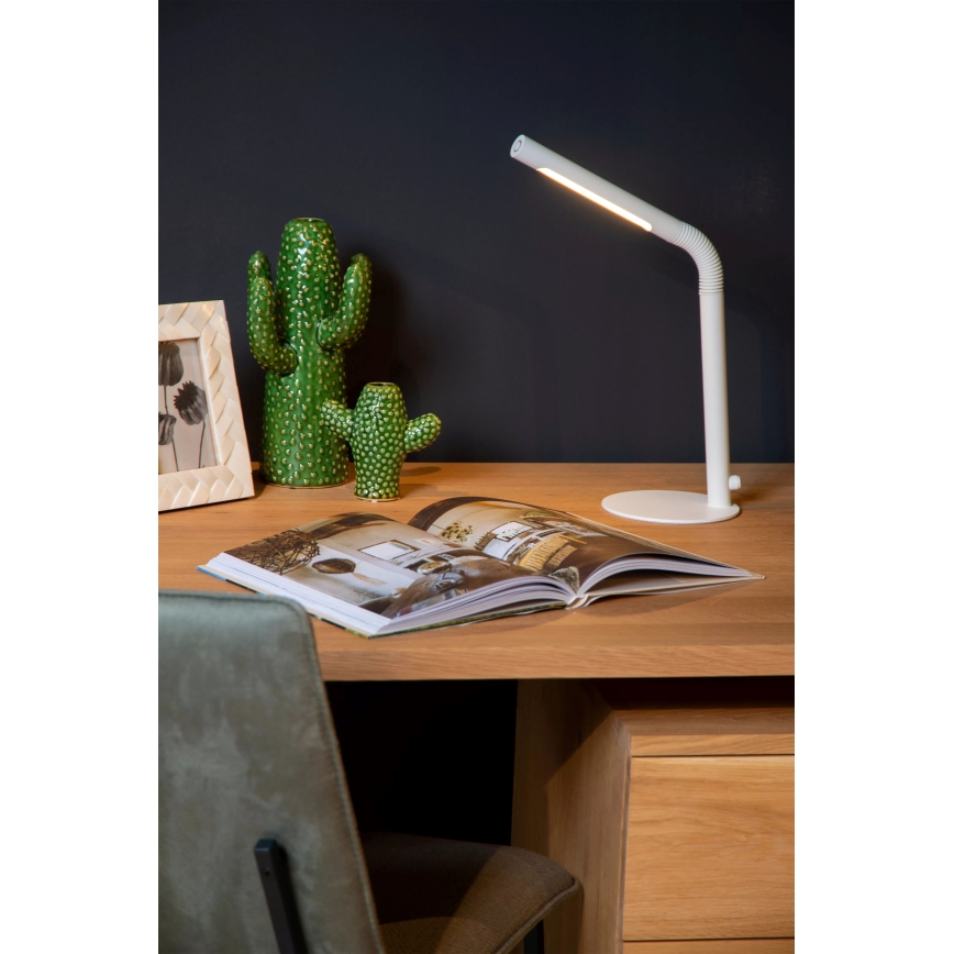 Lucide 36612/04/31 - LED Prigušiva stolna lampa na dodir GILLY LED/3W/230V 4000 mAh bijela