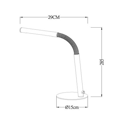 Lucide 36612/04/31 - LED Prigušiva stolna lampa na dodir GILLY LED/3W/230V 4000 mAh bijela