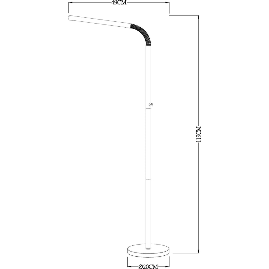 Lucide 36712/04/30 - LED Prigušiva dodirna podna lampa GILLY LED/6W/230V 4000 mAh crna