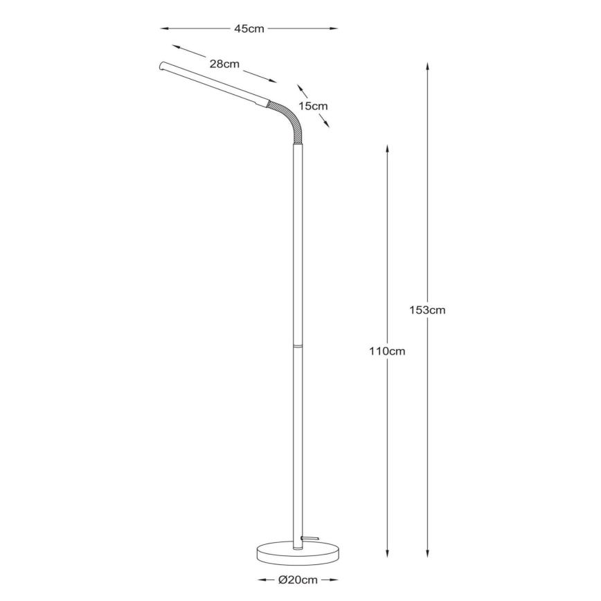 Lucide 36712/05/30 - LED Podna lampa GILLY LED/6W/230V crna