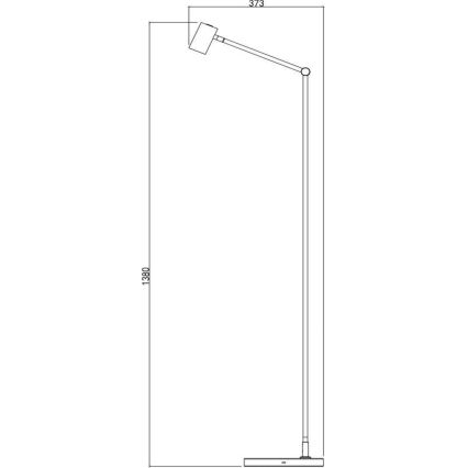 Lucide 36722/03/30 - LED Prigušiva dodirna podna lampa TIPIK LED/3W/230V crna