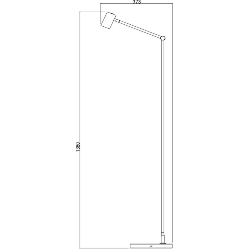 Lucide 36722/03/30 - LED Prigušiva dodirna podna lampa TIPIK LED/3W/230V crna