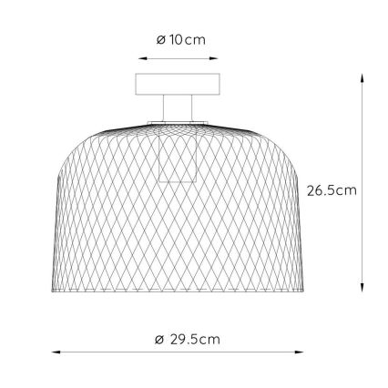 Lucide 43104/30/30 - Nadgradni luster MESH 1xE27/60W/230V crna