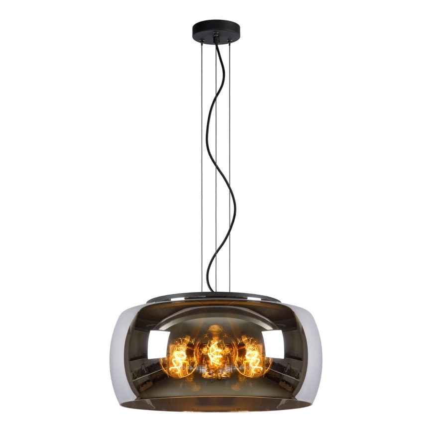 Lucide 45401/50/65 - Luster na sajli OLIVIA 3xE27/40W/230V pr. 50 cm crna