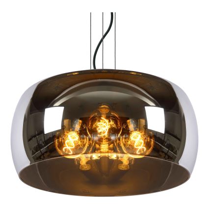 Lucide 45401/50/65 - Luster na sajli OLIVIA 3xE27/40W/230V pr. 50 cm crna