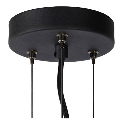 Lucide 45401/50/65 - Luster na sajli OLIVIA 3xE27/40W/230V pr. 50 cm crna