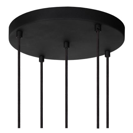 Lucide 45402/15/30 - Luster na sajli MARIUS 5xE27/40W/230V crna