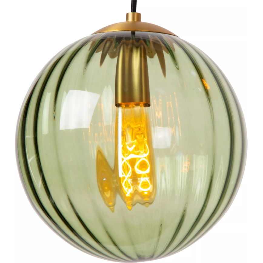 Lucide 45493/04/33 - Luster na sajli MONSARAZ 4xE27/40W/230V zelena/bež