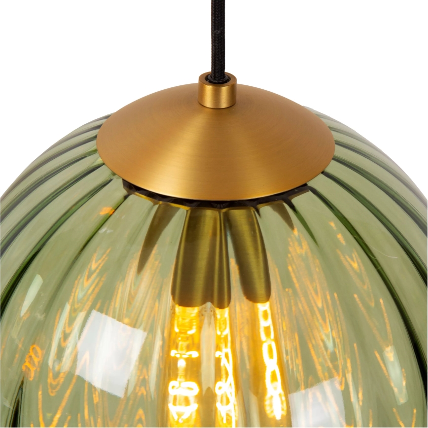 Lucide 45493/04/33 - Luster na sajli MONSARAZ 4xE27/40W/230V zelena/bež