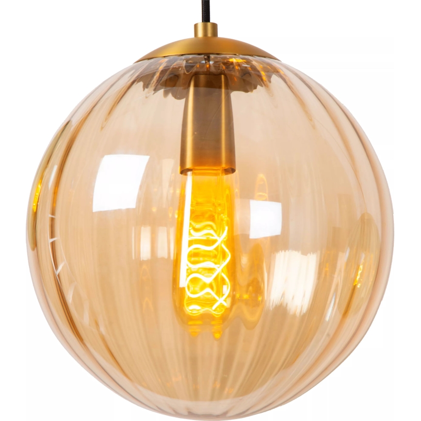 Lucide 45493/04/33 - Luster na sajli MONSARAZ 4xE27/40W/230V zelena/bež