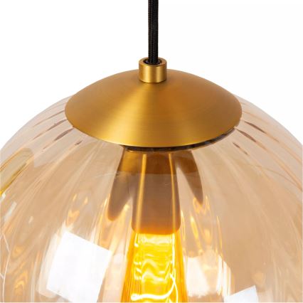 Lucide 45493/04/33 - Luster na sajli MONSARAZ 4xE27/40W/230V zelena/bež