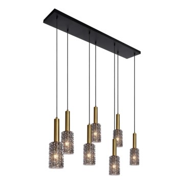Lucide 45498/07/02 - Luster na sajli CORALIE 7xE27/40W/230V crna/mesing