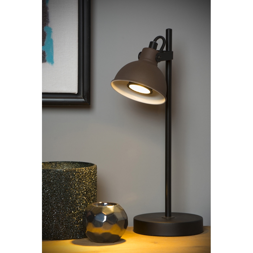 Lucide 45573/01/97 - Stolna lampa DAMIAN 1xGU10/35W/230V smeđa