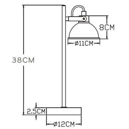 Lucide 45573/01/97 - Stolna lampa DAMIAN 1xGU10/35W/230V smeđa