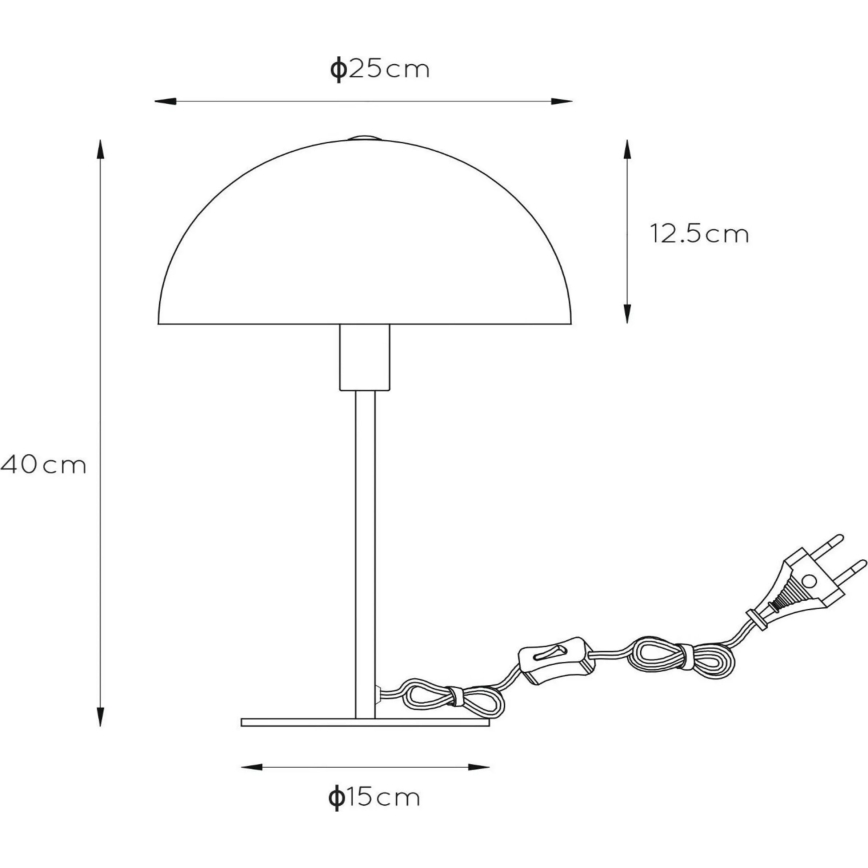 Lucide 45596/01/30 - Stolna lampa SIEMON 1xE14/25W/230V crna